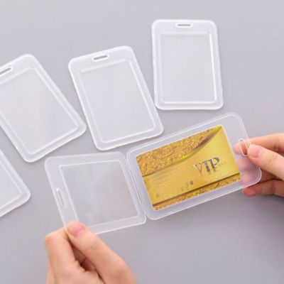 【CC】✱❉☁  Transparent Card Cover Business Bus Bank Credit Holder ID for Student Kid Badge Protector