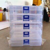 5 transparent plastic storage can accommodate items toys decorations cards sorted storage messy