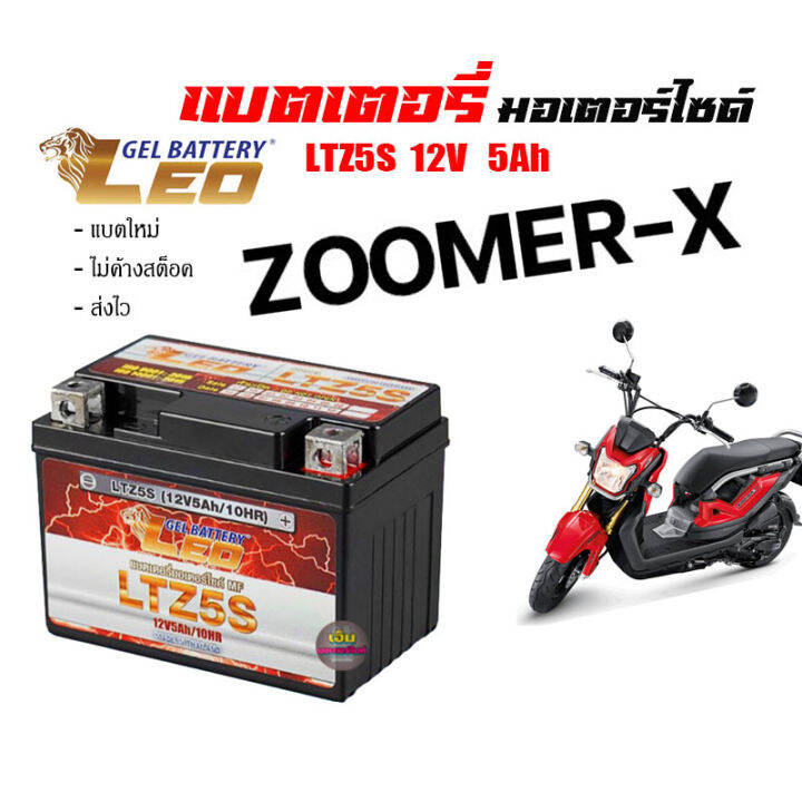 แบตเตอรี-zoomerx-ทกรุ่นทุกปีใส่ได้ทั้งหมด-ยี่ห้อleoแบตเตอรี่ไทยมาตรฐานส่งออก-5แอมป์อย่างดี-แบตเตอรี่ซูเมอร์-เอ็กซ์-ทุกรุ่น