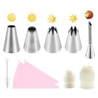 K3NA 10 PcsSet Piping Bag Converter Icing Nozzles Tips Pastry Cupcake Cream Cake Decorating Supplies Kit Baking Tool