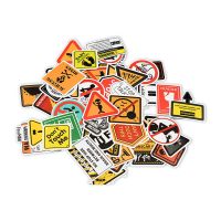 ‘；【- 50/100Pcs Cartoon Warning Stickers Danger Banning Skateboard Guitar Laptop Motorcycle Car Classic Toy Cool Decals Sticker