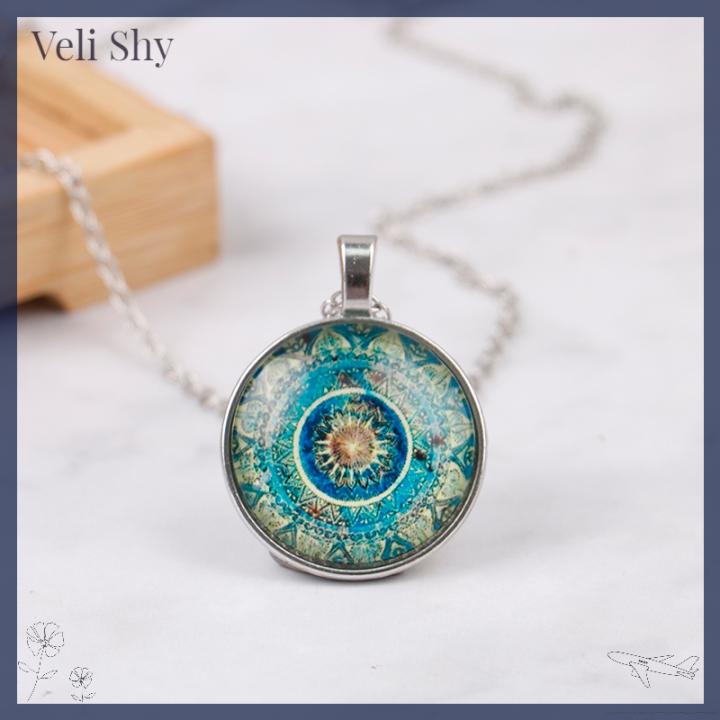 veli-shy-สร้อยคอจี้แก้ว-cabochon-สร้อยข้อมือต่างหูโยคะอินเดียเครื่องประดับ-mandala