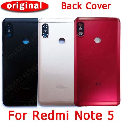 ฝาหลังปิดโทรศัพท์ด้านหลังสำหรับ Redmi Note 5ฝาครอบด้านหลังของแท้พร้อมอะไหล่เปลี่ยนที่ติดตั้งได้