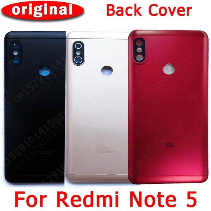 ฝาหลังปิดโทรศัพท์ด้านหลังสำหรับ-redmi-note-5ฝาครอบด้านหลังของแท้พร้อมอะไหล่เปลี่ยนที่ติดตั้งได้