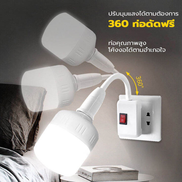 night-city-หลอดไฟ-led-หลอดทรงกระบอก-highbulb-220v-ขั้ว-e27-10w-65w-มั่นใจ-สว่าง-ประหยัด-กินไฟน้อย-หลอดไฟแอลอีดี-พร้อมขั้วไฟหมุนได้-มีสวิตช์-สีขาว