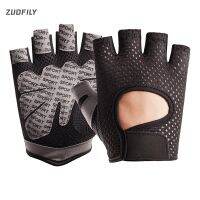 【CW】 Men Cycling Fingerless Gloves Gym Breathable Anti-Slip Half Fishing Female