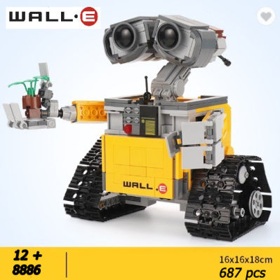 ชุดตัวต่อ  WALL E NO.8886 จำนวน 687 Pcs หุ่นยนต์ชุดของเล่นในตำนานของใครหลายคน ที่น่าเก็บสะสม