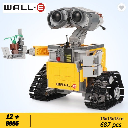 ชุดตัวต่อ-wall-e-no-8886-จำนวน-687-pcs-หุ่นยนต์ชุดของเล่นในตำนานของใครหลายคน-ที่น่าเก็บสะสม