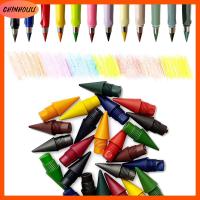 CHINHOUU 12pcs ถอดเปลี่ยนได้ ปลายปากกาดินสอนิรันดร์ 12สีค่ะ ร่างศิลปะ ปลายดินสอ สากลสากลสากล STUB ดินสอไม่มีหมึก อุปกรณ์เสริมการเขียน