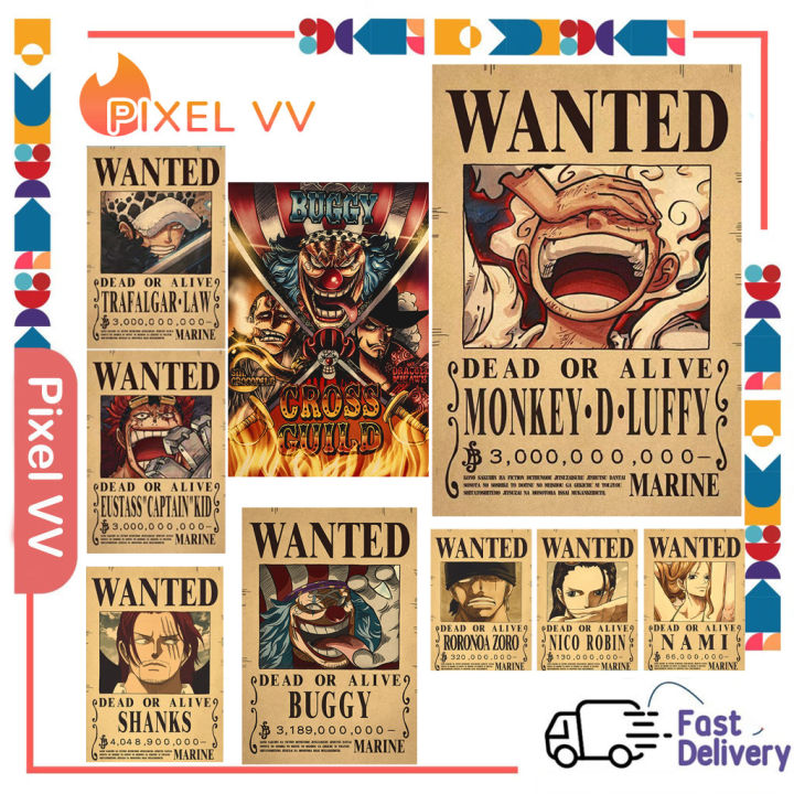 New One Piece Wanted Posters Luffys 3 Billion Bounty Four Emperors