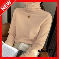 qkq971 Double-Sided German Velvet Turtleneck Bottoming Shirt WomenS Autumn And Winter Western Style Tops Trendy