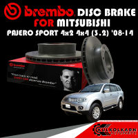 จานเบรกหน้า  BREMBO MITSUBISHI PAJERO SPORT 4x2 4x4 (3.2) ปี 08-14 (09 A868 11)