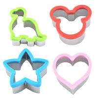 Sandwich Cutter for Kids Animal Dinosaur Star Heart Shape Stainless Steel Bread Mould Metal Cookie Cutters Mold Baking Bread Cake  Cookie Accessories