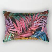 Hot sale high quality tropical plants and flowers cover pillow rectangle pillow cases cover small Pillow case size 50*30cm