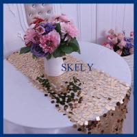 [HOT W] RU009S Elegant Gorgeous New Pattern Wedding Large Square Gold Silver Rose Gold Sequin Table Runner