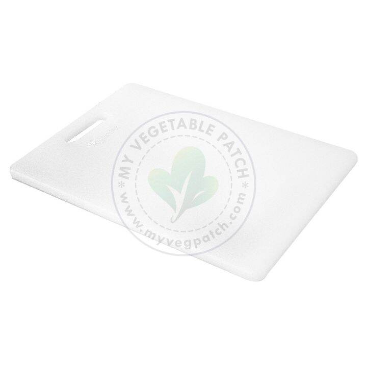 CHEF GRADE COLOUR CODED CUTTING BOARD WITH HANDLE (WHITE) / KOD WARNA