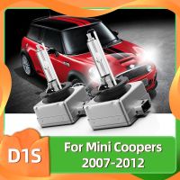 Lslight ไฟหน้ารถ2ชิ้นไฟซีนอนอัตโนมัติซ่อนหลอดไฟ35W D1s 6000K สำหรับ Mini Cooper Hatchback 2007 2008 2009 2010ไฟหน้า2012 2011