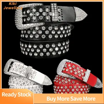 Women Fashion Hip Pop Luxury Designer Brand Lolita Cosplay Pin Buckle  Waistband Ladies Dress Belts Genuine Leather Pants Bands Bling Bling  Diamond