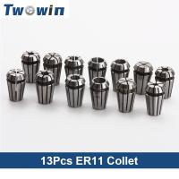 TWOWIN 13Pcs ER11 Collet Chuck CNC Spindle ER11 Collet Lathe เครื่องมือ Holder Pinza ER11 Collet Set จาก 1-7MM สําหรับ CNC Milling Lather