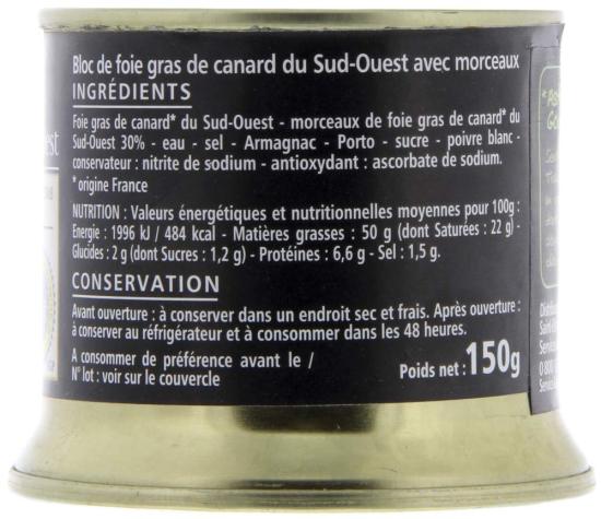 Gan ngỗng xông khói csn 150g - bloc de foie gras de canard du sud - ảnh sản phẩm 2
