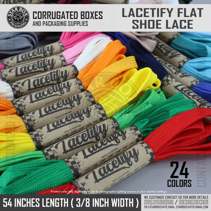 Premium Quality Colored Flat Shoelace Lacetify Classic Shoe laces Cord