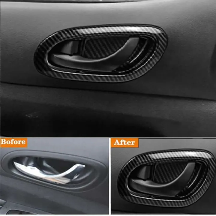 for-nissan-navara-np300-2016-2021-carbon-fibre-car-inner-door-handle-bowl-protector-frame-cover-trim-sticker-accessories