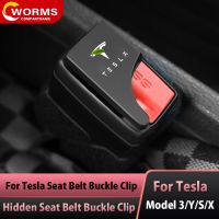 【CW】 2PCS Tesla Car Safety Buckle Clip 3 Y S X Accessories Modification