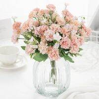 【hot】▤✇✁  5 Fork /Bunch Silk Carnation Artificial Soft Landscape Set Manual Diy Bridal Bouquet