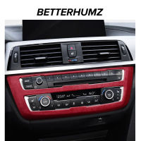 BETTERHUMZ สำหรับ BMW F30 F34 3 4 Series Alcantara ห่อภายในรถเครื่องปรับอากาศซีดีแผงปกตัดกรอบอุปกรณ์สติกเกอร์