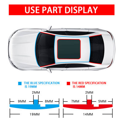 รถกระจกยางขอบแถบปิดผนึกอัตโนมัติหน้าต่างเคลือบหลุมร่องฟันป้องกันแถบซีลหลังคาเสียงฉนวนกันความร้อนสติ๊กเกอร์จัดแต่งทรงผม