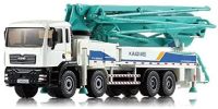 1:55 Concrete Pump Truck Diecast Car Model Car Toy Construction Vehicles Home Decoration for Collecting and Gift