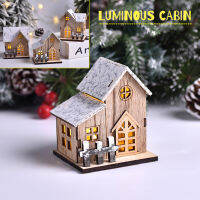 Achiro 1Pc คริสต์มาส1Pcs LED Village บ้านไม้ขนาดเล็ก Light เครื่องประดับคริสต์มาสตกแต่งโต๊ะ