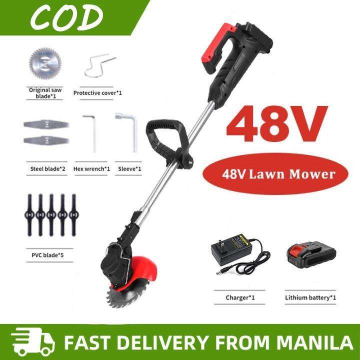 NIefPy08 Lawn Mower Electric Grass Cutter Trimmer Lithium Battery