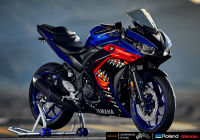 สติ๊กเกอร์ ฉลาม V.2 ติดรถ yamaha R3 ตัวโมเดลเก่า