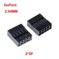 20 PCS Dupont Header Connector 2.54MM Pitch 2*5 Pin Double Row Dupont Plastic Shell Male Female Cable Wire Plug Housing Plugged