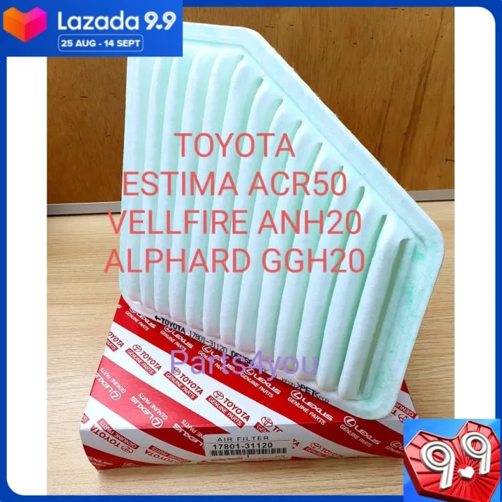 AIR FILTER TOYOTA ESTIMA ACR50 GSR50 GSR55, ALPHARD VELLFIRE ANH20 ...