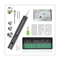 ปากกาแกะสลัก35 Bits, Mini DIY Engraving Tool Kit For Metal Glass Ceramic Plastic Wood Jewelry