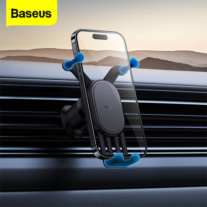 Baseus Car Phone Holder for Car Air Vent Mount 360° Silicone Metal