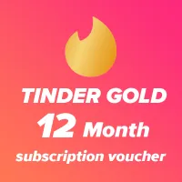 Tinder : Gold 12 month subscription(1) [รับโค้ดที่ Lazada Wallet]