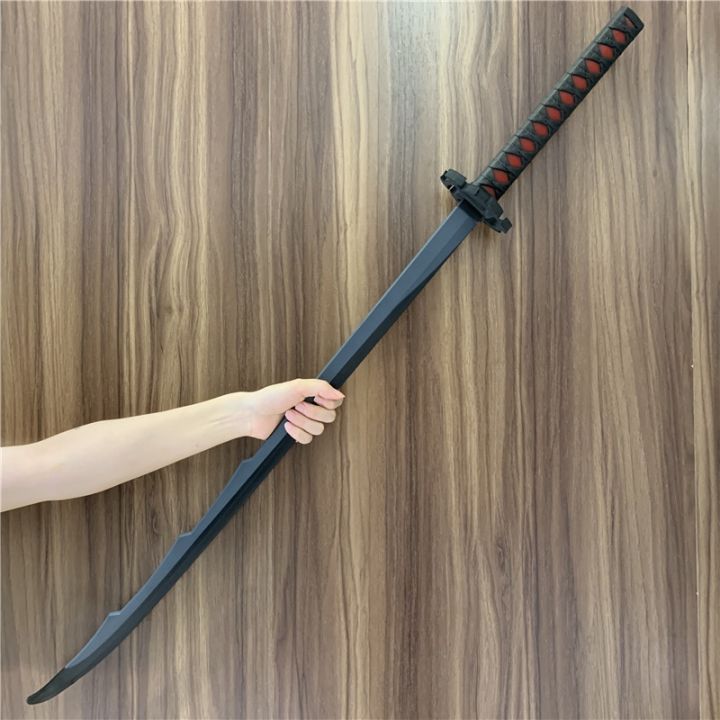Ved navn Kloster nationalsang Cosplay Sword Anime Bleach Knife Kurosaki ichigo Sword Sky Lock Moon Weapon  Black Katana Role Playing Bleach Safety PU Prop Toy | Lazada