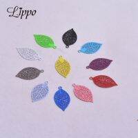 【YD】 100pcs AC3846  Small Leaves Filigree Earrings Findings Pendants Embellishment Jewelry Materials