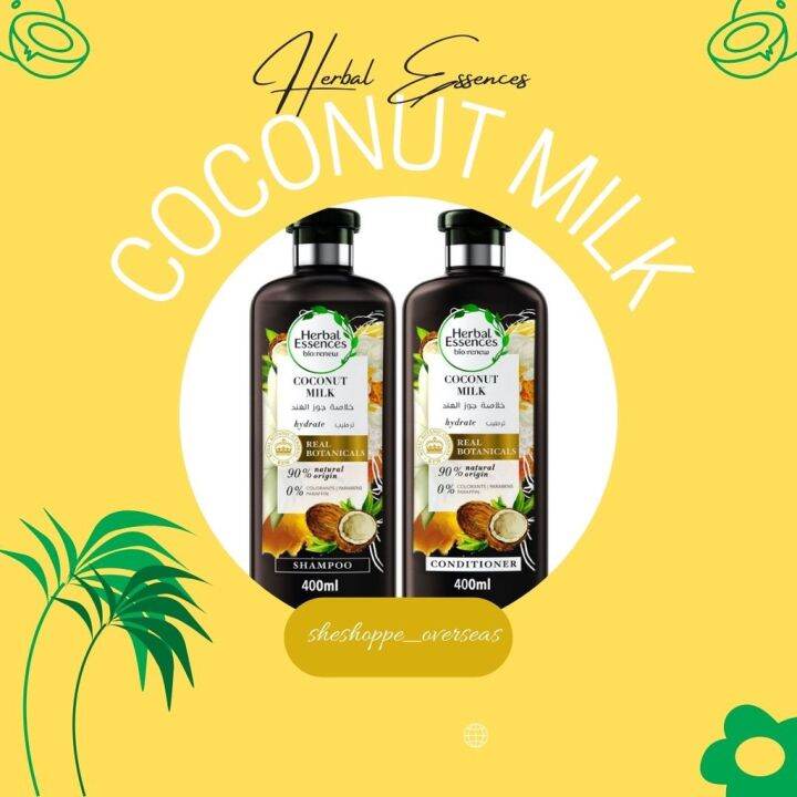 Herbal Essences Coconut Milk Shampoo and Conditioner 400ml Lazada PH
