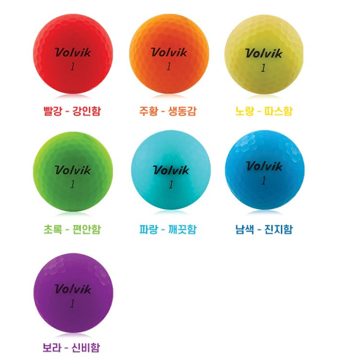 made-in-korea-100-ลูกกอล์ฟ-volvik-rainbow-7-ลูก-7-สี-เนื้อด้าน