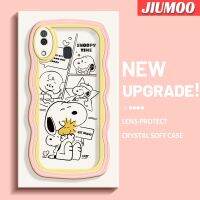 JIUMOO เคส M10s แฟชั่น A20s A20 A30ลายการ์ตูนสนูปี้สีสันสดใสขอบครีมคลื่นดีไซน์ใหม่เคสโทรศัพท์แบบใสนิ่มเคสป้องกันเลนส์กล้องถ่ายรูปเคสโปร่งใสกันกระแทก