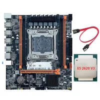 X99 Motherboard with E5 2620 V3 CPU+SATA Cable B85 LGA2011-3 4X DDR4 REG ECC Memory M.2 PCIE SATA3.0 Desktop Motherboard