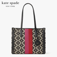 KATE SPADE NEW YORK MARKET SPADE FLOWER JACQUARD STRIPE MEDIUM TOTE PXRUB271 กระเป๋าสะพาย / กระเป๋าผ้า