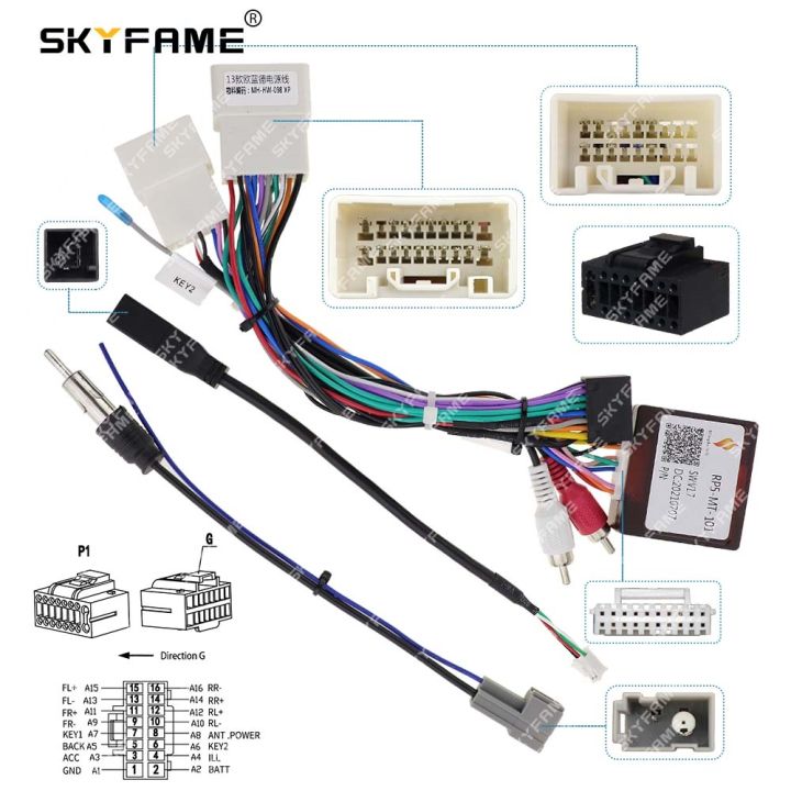 skyfame-car-16pin-wire-harness-adapter-canbus-box-decoder-for-mitsubishi-outlander-colt-plus-airtrek-lancer-rp5-mt-101