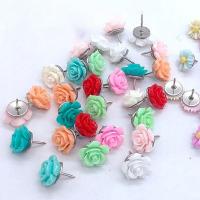 DIY Lightweight Creative Colorful Rose Flower Shape Message Board Photo Thumbtacks Desk Accessories Clips Pins Tacks