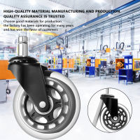 3 Inch Mute Office Chair Caster Wheels Swivel PU Caster Wheels Replacement Soft Safe Rollers Furniture Hardware Accessories