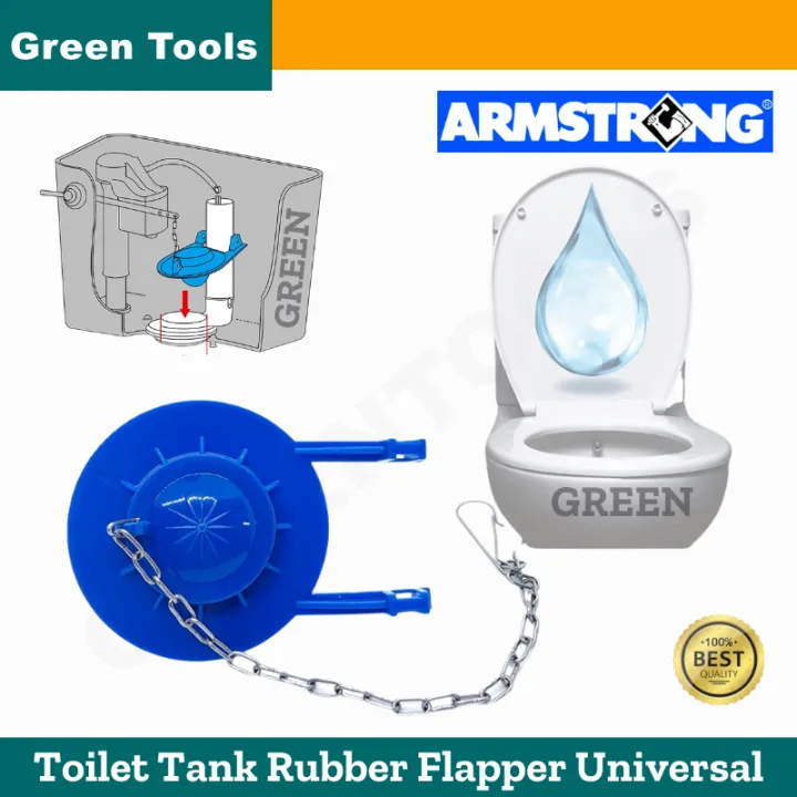 ARMSTRONG Toilet Bowl Tank Rubber Flapper Drain Flush Set Standard